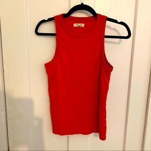 Madewell Brightside tank top in coral